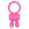 Pierścień na penisa wibracje Power Clit Silicone Cockring Pink